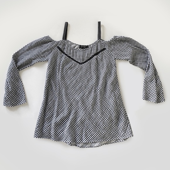 Off the shoulder gauzy tunic top - Picture 2 of 6